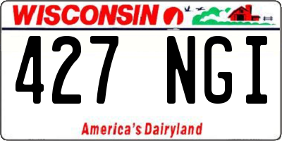 WI license plate 427NGI