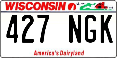 WI license plate 427NGK