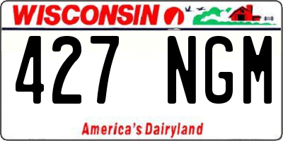 WI license plate 427NGM