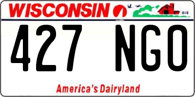 WI license plate 427NGO