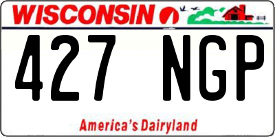 WI license plate 427NGP