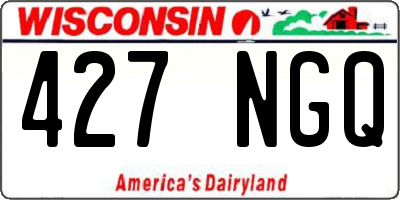 WI license plate 427NGQ