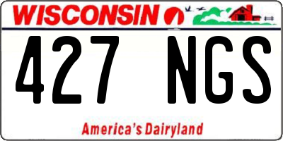 WI license plate 427NGS