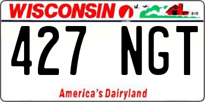 WI license plate 427NGT