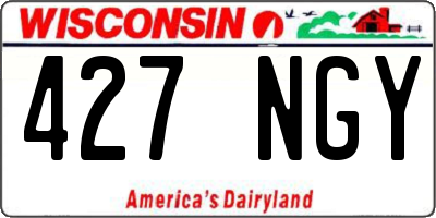 WI license plate 427NGY
