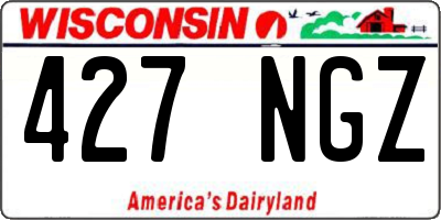 WI license plate 427NGZ