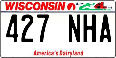 WI license plate 427NHA