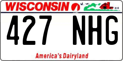 WI license plate 427NHG