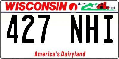 WI license plate 427NHI
