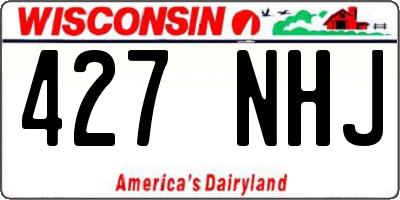 WI license plate 427NHJ