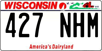 WI license plate 427NHM