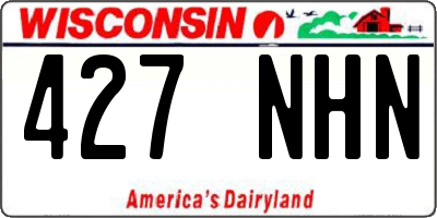 WI license plate 427NHN
