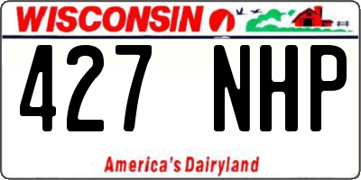 WI license plate 427NHP