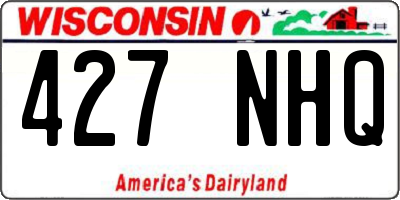 WI license plate 427NHQ