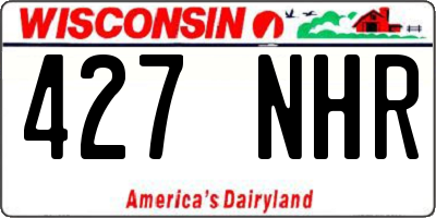 WI license plate 427NHR
