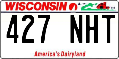 WI license plate 427NHT