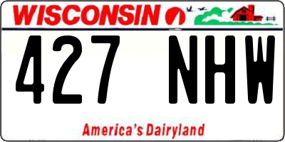 WI license plate 427NHW
