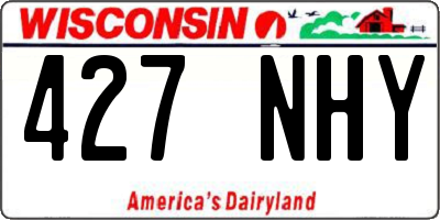 WI license plate 427NHY