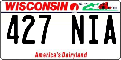WI license plate 427NIA