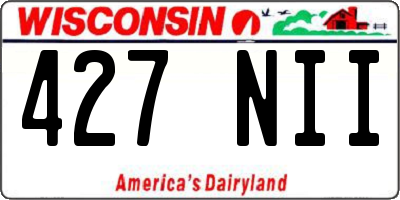 WI license plate 427NII