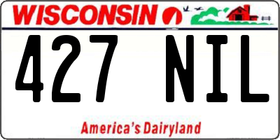 WI license plate 427NIL