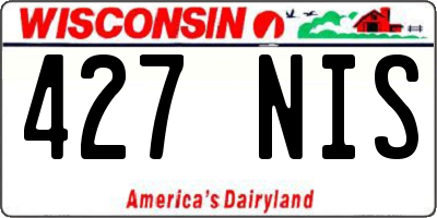 WI license plate 427NIS