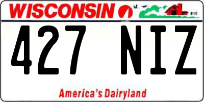 WI license plate 427NIZ