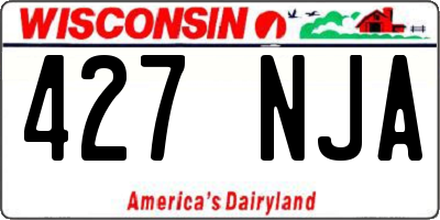 WI license plate 427NJA
