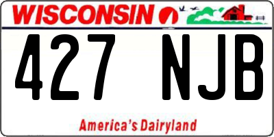 WI license plate 427NJB