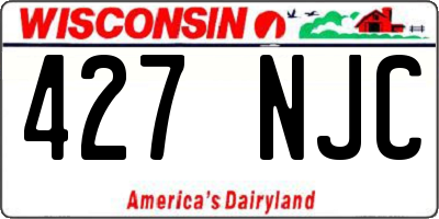 WI license plate 427NJC