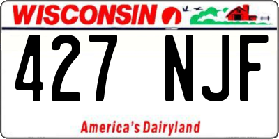 WI license plate 427NJF