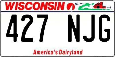 WI license plate 427NJG