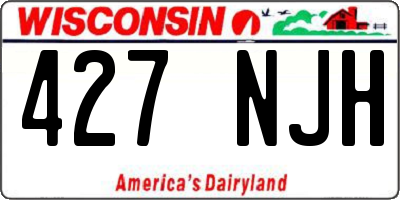 WI license plate 427NJH