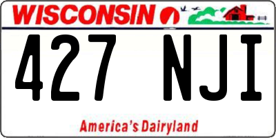 WI license plate 427NJI