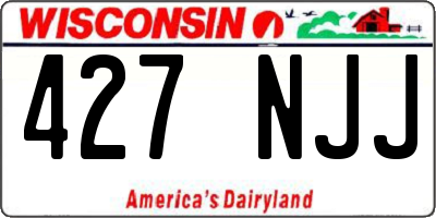 WI license plate 427NJJ