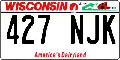 WI license plate 427NJK