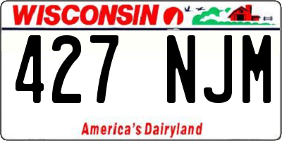 WI license plate 427NJM