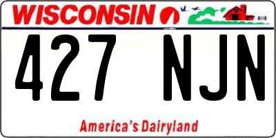WI license plate 427NJN