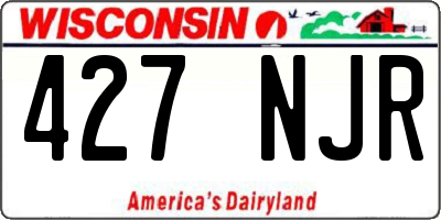 WI license plate 427NJR