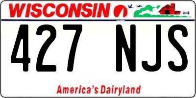 WI license plate 427NJS