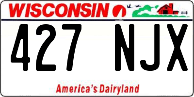 WI license plate 427NJX