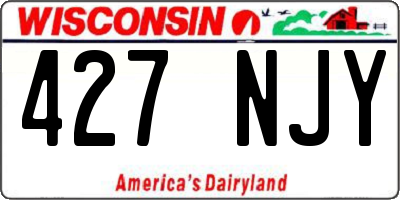 WI license plate 427NJY