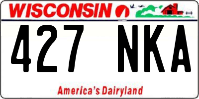 WI license plate 427NKA