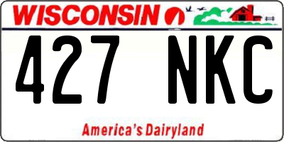 WI license plate 427NKC