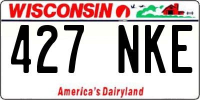 WI license plate 427NKE