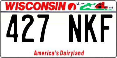 WI license plate 427NKF