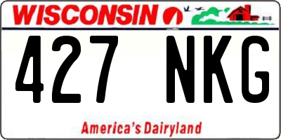 WI license plate 427NKG
