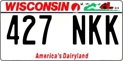 WI license plate 427NKK
