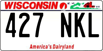 WI license plate 427NKL