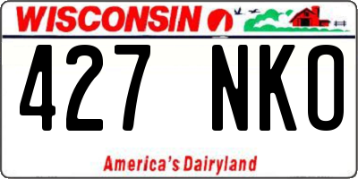 WI license plate 427NKO